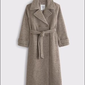Abercrombie Tan / Taupe Herringbone Wool Coat